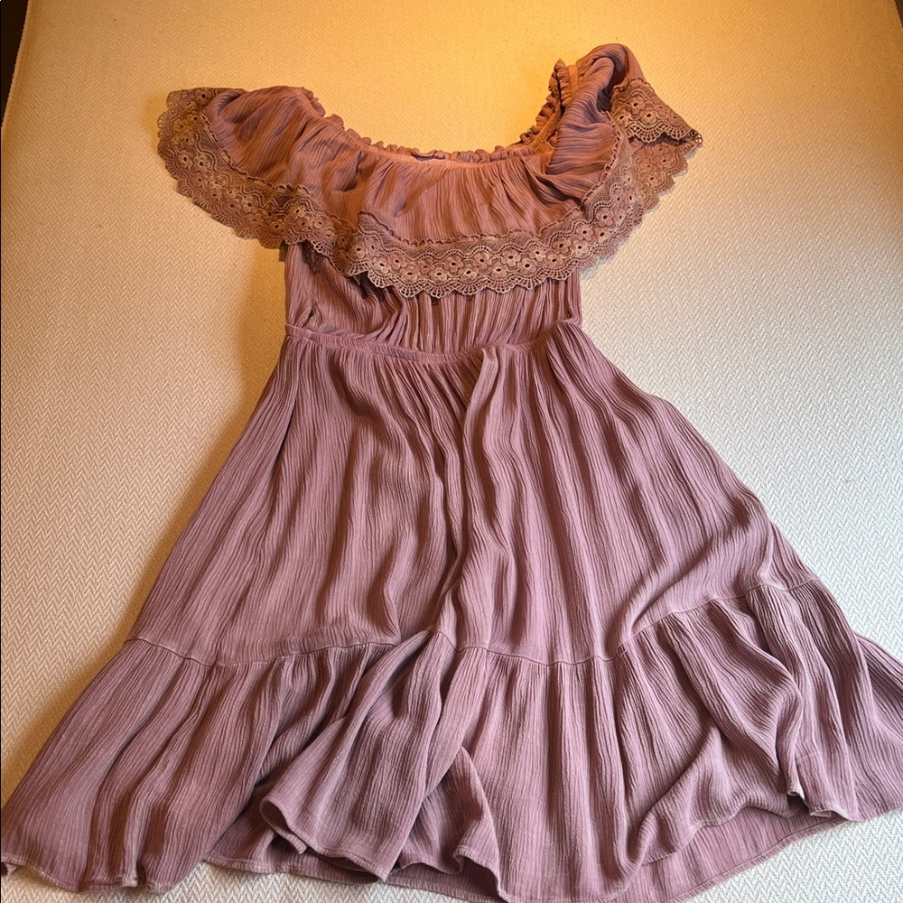 Altar'd State Dusty Pink Textured Dress